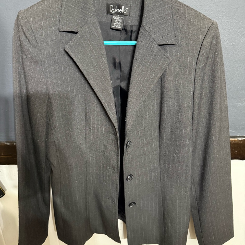 Rafaella Charcoal Pinstripe Jacket